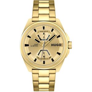 HUGOvoor mannen. 1530243 Expose analoog horloge, verguld (OSFA), Goudkleurig, Casual, Armband, Roestvrij staal