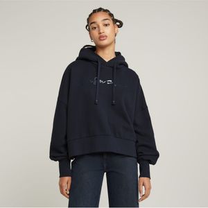 G-Starvoor vrouwen. D25168-D562-3873 G-Script oversized sweatshirt marine (XS), Casual, Biologisch katoen, Duurzaam, Marineblauw