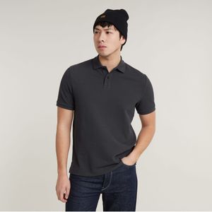 G-Starvoor mannen. D22783-D287-860 Polo Essential donkergrijs (M), Casual, Korte mouwen, Biologisch katoen, Duurzaam