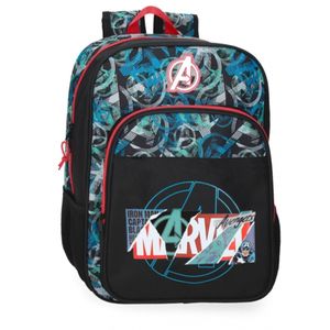 Disneyunisex voor kinderen. 4972321 Marvel Shield rugzak 38 cm zwart (OSFA), Casual, Polyester, kinderkleding