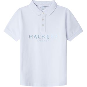 Hackett Londonvoor jongens. HK561593 Klassiek poloshirt wit (2años= 92cm), Casual, Katoen, Korte mouwen, kinderkleding