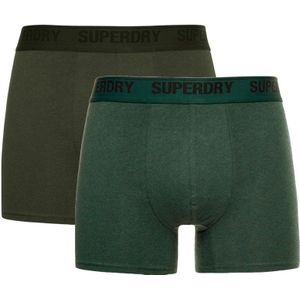 Superdryvoor mannen. M3110339A Set van 2 boxerslips biokatoen groen (S), Homewear, Biologisch katoen, Duurzaam