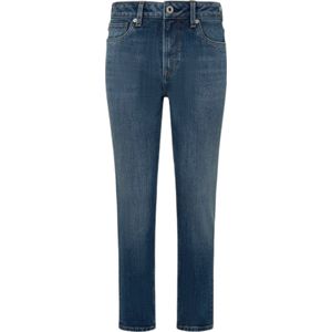 Pepe Jeans - PL204591HV3 - Jeans - Blauw - Taps Toelopend - Hoge Taille