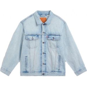 Levi'svoor mannen. 07158-0039 Truckerjas blauw (5XL), Casual, Katoen, Lange mouwen