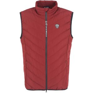 EA7voor mannen. 8NPQ02_PNE1Z Premium Shield Opvouwbaar Vest rood (XXL), Casual, Polyester