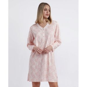 Admasvoor vrouwen. 61174-0-000055 Hemdje met lange mouwen Coral Style oranje (3XL), Homewear, Katoen, Viscose