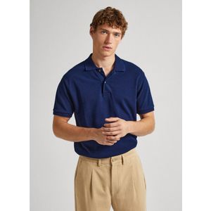 Pepe Jeansvoor mannen. PM542143 Hudson blauw poloshirt (L), Casual, Katoen, Korte mouwen, Duurzaam