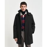 Gantvoor mannen. 7006451 Zwarte gewatteerde jas (S), Casual, Polyamide