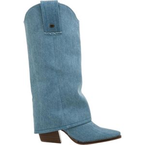 MTNGvoor vrouwen. 59636 Leren laarzen Missouri Blauw (36), Leer, 5 tot 8 cm, Geen, Casual