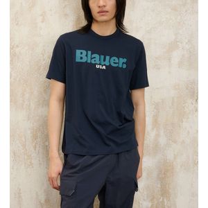 Blauervoor - 25SBLUH02192 - T-shirt - Blauw - Katoen - Korte Mouwen