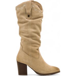 Mustangvoor vrouwen. 59803 Bruine Jolie Leren Laarzen (40), Leer, 5 tot 8 cm, Ritssluiting, Casual