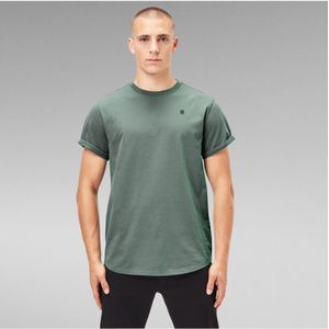 G-Starvoor mannen. D16396-B353-4752 Lash T-shirt grijsgroen (L), Casual, Katoen, Korte mouwen