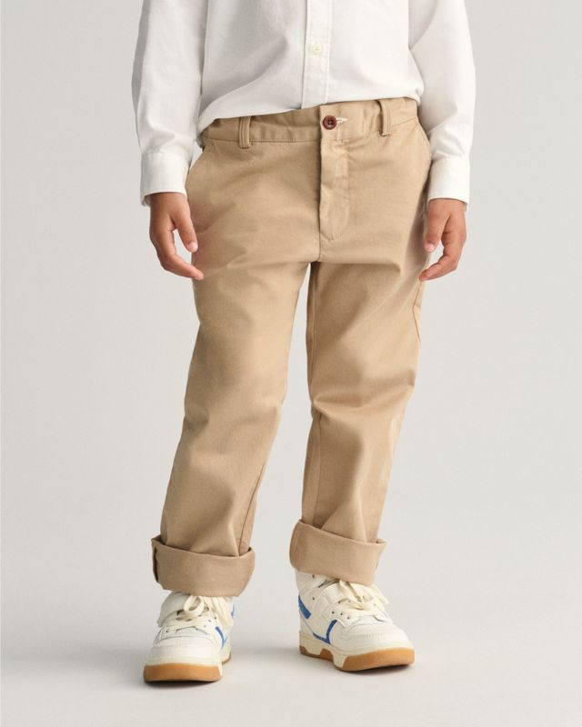 GANT - Chino Broek - Groen - Biologisch Katoen - Casual Stijl
