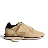 Hoff - Trieste - Sneakers - Kaki - Zwarte Leren Hak - Memory Foam Binnenzool