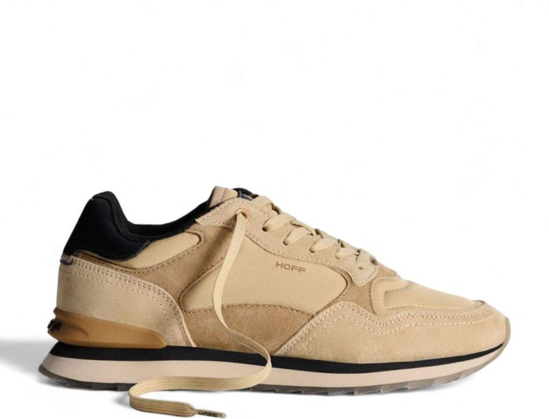 Hoff - Trieste - Sneakers - Kaki - Zwarte Leren Hak - Memory Foam Binnenzool