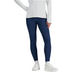 New Balancevoor vrouwen. WP41275 Legging Sleek Pocket hoog getailleerd 27 marine (L), Sportief, Gerecycled polyester, Duurzaam, Marineblauw