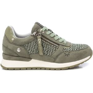 Refreshvoor vrouwen. 17279001-KAKI Trainers 172790 groen (38), Plat, Veters, Ritssluiting, Casual