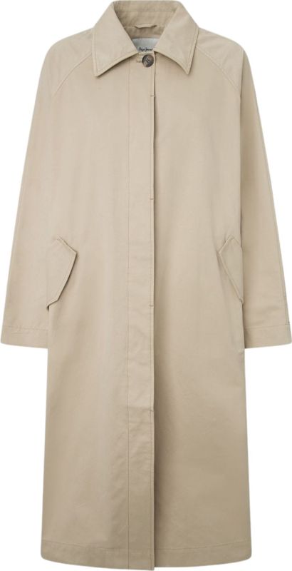 Pepe Jeans - Trenchcoat - Beige - Lichtgewicht Stof - Casual