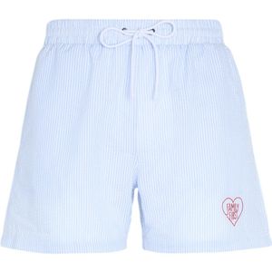 Family Firstvoor mannen. WIS2502 Hartroze gestreept zwempak (M), Strandkleding, Polyester