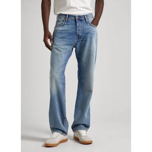 Pepe Jeansvoor mannen. PM207395MI9 Blauwe Relaxte Rechte Jeans (34/34), Casual, Katoen, Denim