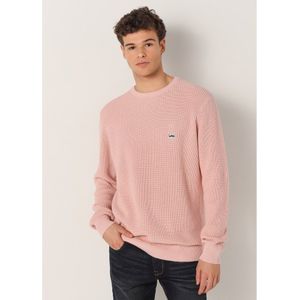 Lois Jeansvoor mannen. 176493358 Roze gebreide trui (S), Casual, Katoen, Lange mouwen