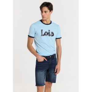 Lois Jeansvoor mannen. 111923612 Bermuda 137752 blauw (32), Casual, Katoen, Denim