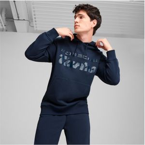 Pumavoor mannen. 62638103 Sweater Pl Ess marine (L), Casual, Sportief, Katoen, Meerdere sporten, Duurzaam, Marineblauw