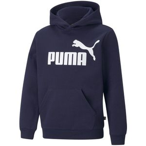 Pumavoor jongens. 58696506 Essentieel Sweatshirt met groot logo zwart (12Años= 152cm), Casual, Katoen, Lange mouwen, Marineblauw, kinderkled