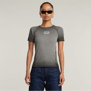 G-Starvoor vrouwen. D24506-C773-B564 Army ringer slim T-shirt zwart (M), Casual, Korte mouwen, Biologisch katoen, Duurzaam