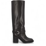 Alpe - 528417 Selena - Leren Laarzen - Zwart - Hakhoogte 7,5 cm - Casual