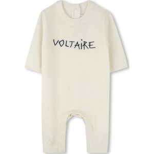 Zadig & Voltaireunisex voor kinderen. X60148 Illustratie beige romper (3meses= 60cm), Homewear, Wol, Lange mouwen, Duurzaam, kinderkleding