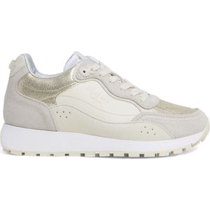 Pepe Jeansvoor vrouwen. PLS60016 Dean Metal leren sportschoenen wit (41), Plat, Veters, Casual