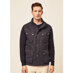 Hackett Londonvoor mannen. HM402962 Vest Velo Gilet marine (XL), Casual, Katoen, Mouwloos / spaghettibandjes, Marineblauw