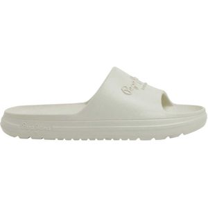 Pepe Jeansvoor vrouwen. PLS70131 Teenslippers Strandglijbaan wit (40), Plat, Geen, Casual, Strandkleding