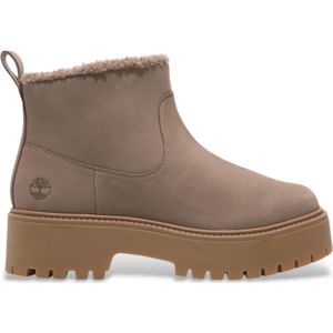 Timberlandvoor vrouwen. TB0A283GEN51 Stone Street beige leren laarzen (39.5 W), Leer, 3 tot 5 cm, Geen, Casual