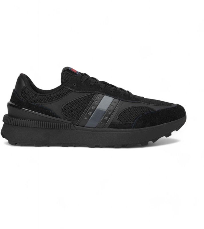 Tommy Jeans - Lage Sneakers - Effen - Rundersuède - Contrastinzetten