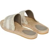 Superdry - Canvas Espadrille Overlay Slider - Zwart - Linnen - Rubberen Zool