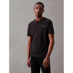 Calvin Kleinvoor mannen. K10K109894 T-shirt met zwart logo (XL), Casual, Korte mouwen, Biologisch katoen, Duurzaam