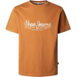 Pepe Jeansvoor mannen. PM509769 Dumas oranje T-shirt (L), Casual, Katoen, Korte mouwen, Duurzaam