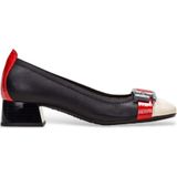 Hispanitasvoor vrouwen. CHI243670 Manila Wijn-Melk beige leren schoenen (36), Leer, Plat, Geen, Casual