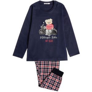 Admasunisex voor kinderen. 60893-0-000216 Pyjama lange mouw Beer marine (16Años= 159/164cm), Homewear, Katoen, Lange mouwen, Marineblauw, ki