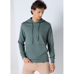 Six Valvesvoor mannen. 560331134 Kangoeroe sweatshirt met capuchon Grafica Street Art groen (S), Casual, Katoen, Lange mouwen