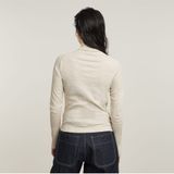 Coated Slim Rib Top Met Korte Col - Meerkleurig - Dames