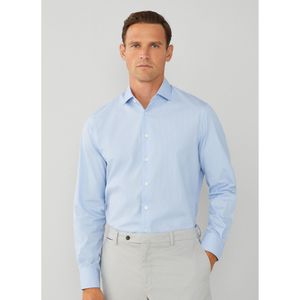 Hackett Londonvoor mannen. HM309777 Toverhemd streep blauw (M), Wit, Casual, Katoen, Klassiek, Lange mouwen