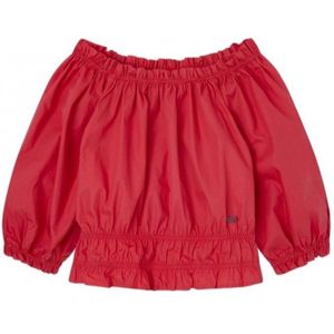 Pepe Jeansvoor meisjes. PG301617 Sigrid Blouse (10años= 140cm), Rood, Casual, Katoen, Lange mouwen, kinderkleding