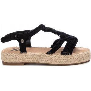 Xtivoor vrouwen. 14127206-NEGRO Sandalen 141272 zwart (40), Eco-leer, Stof, 3 tot 5 cm, Gesp, Casual, Imitatieleer