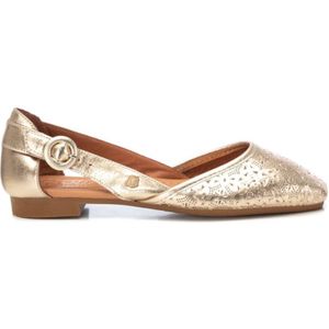 Carmelavoor vrouwen. 16158408-ORO Leren ballerina's 161584 goud (38), Leer, Goudkleurig, Plat, Gesp, Casual, Feest