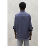 ECOALF - MCMGASRMALIB0725S24-168 - Overhemd - Marineblauw - Vlas - Lange Mouwen