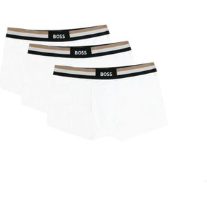 BOSSvoor mannen. 50516542 Set van drie boxers met wit merkdetail (XXL), Homewear, Katoen