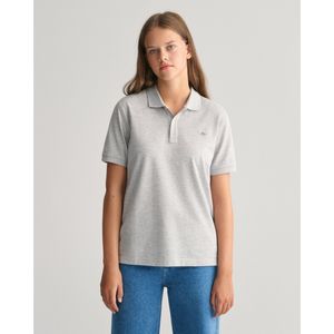 Gantunisex voor kinderen. 902553 Shield Teens piqué polo grijs (15Años= 170cm), Casual, Katoen, Korte mouwen, kinderkleding